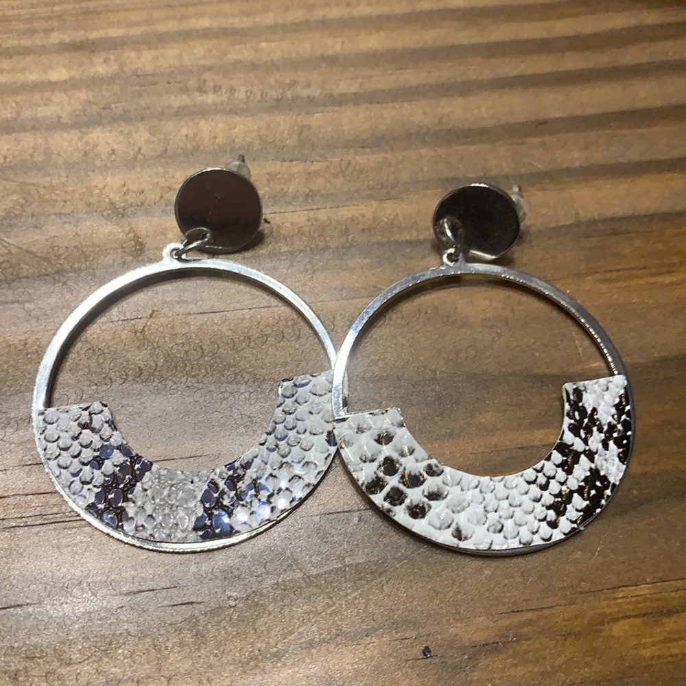 Cute snakeskin earrings